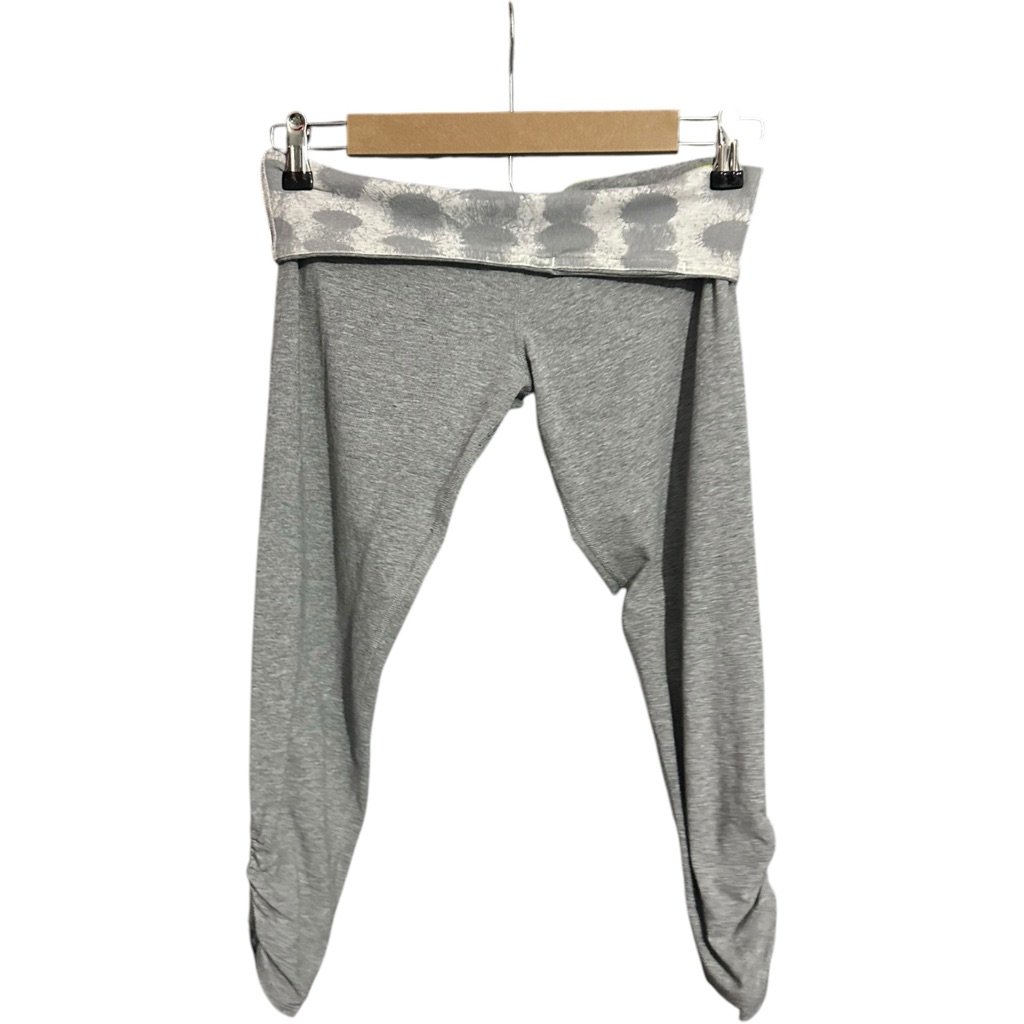 Lululemon Crop Side Ruched Leggings Gray Size 8